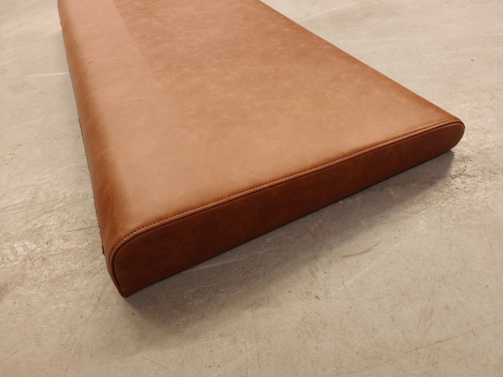 Leren bankkussen - Cognac kleurig, Huis en Inrichting, Modern, Klassiek, Minder dan 75 cm, 150 tot 200 cm, Tweepersoons