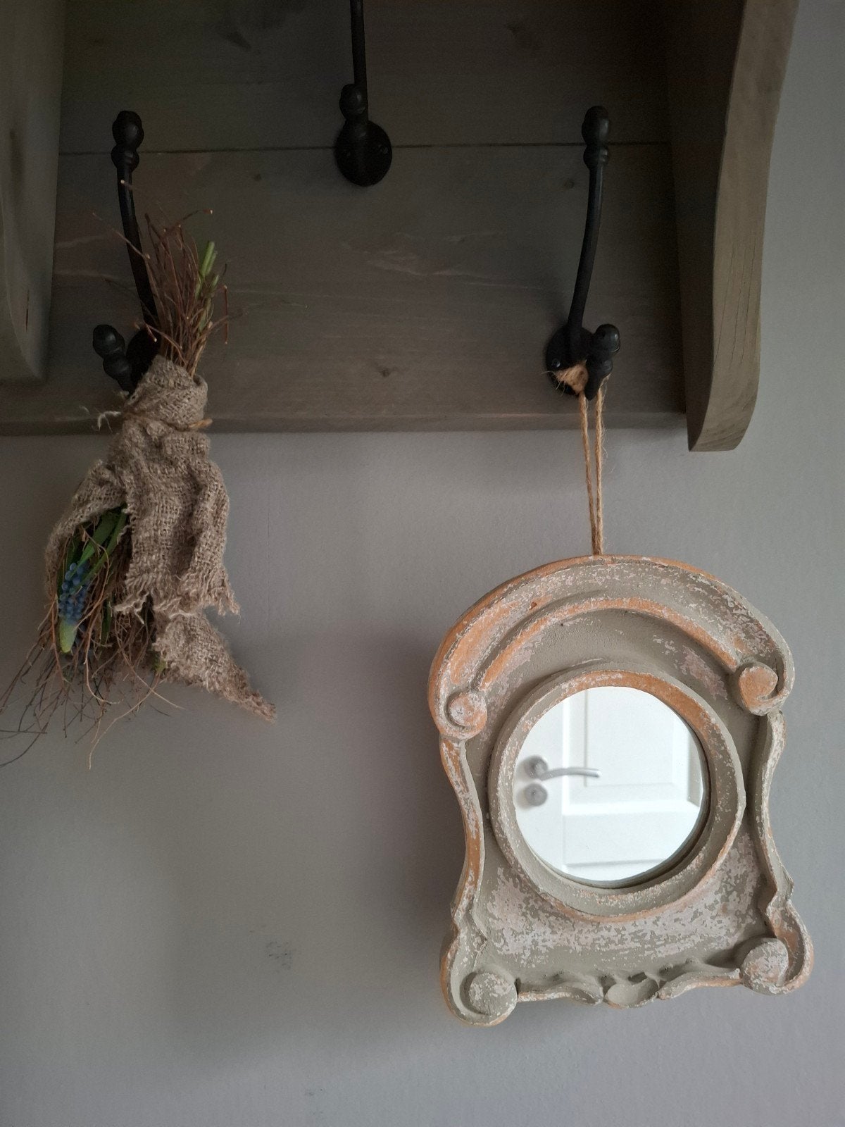 landelijke spiegel, Huis en Inrichting, Woonaccessoires | Spiegels, Ophalen of Verzenden