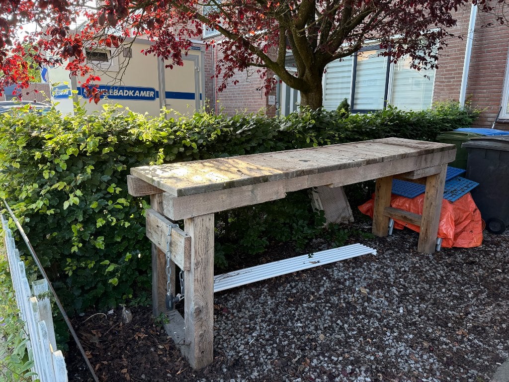 Werktafel, Doe-het-zelf en Verbouw, Werkbanken, Ophalen, Gebruikt, 170 cm of meer