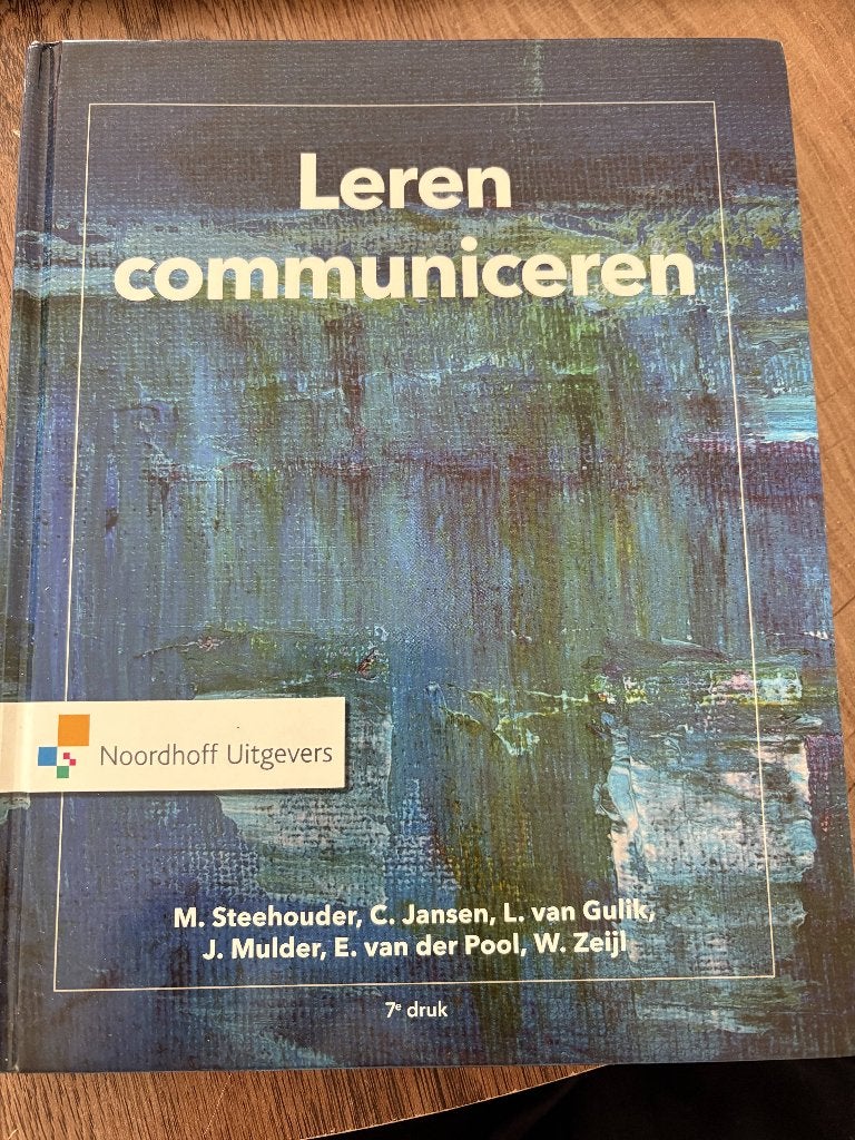Leren communiceren, Gelezen, Ophalen of Verzenden, Noordhoff Uitgevers, Nederlands