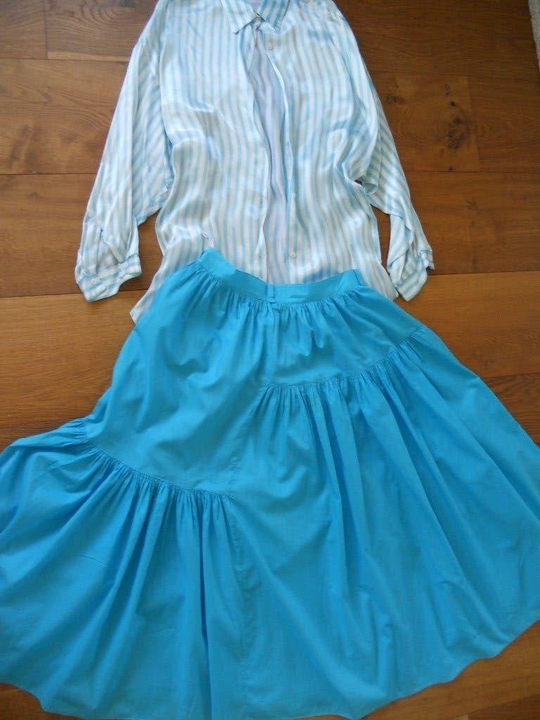 vintage rok blouse + shirt maat 38, Ophalen, Gebruikt, Rok of Jurk