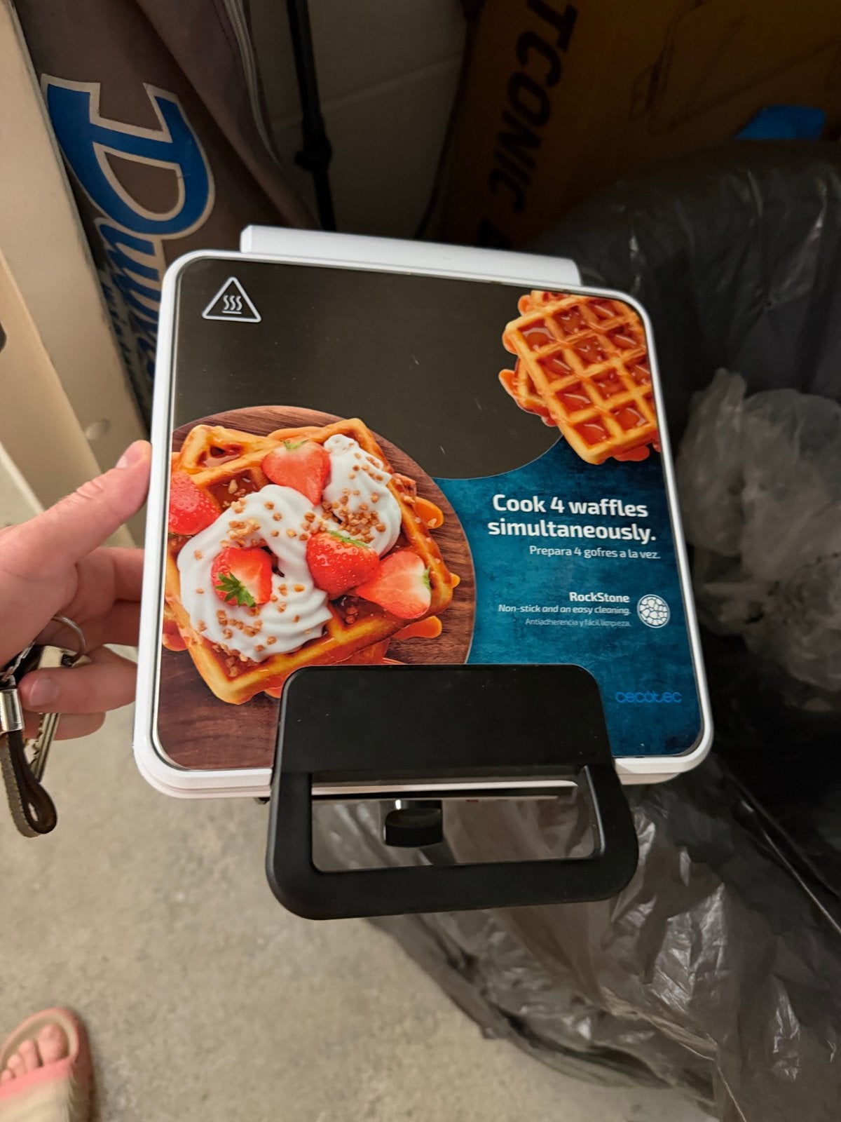 Cecotec Fun GofreStone Wafelijzer - Maakt 4 wafels tegelijk, Ophalen of Verzenden, Zo goed als nieuw