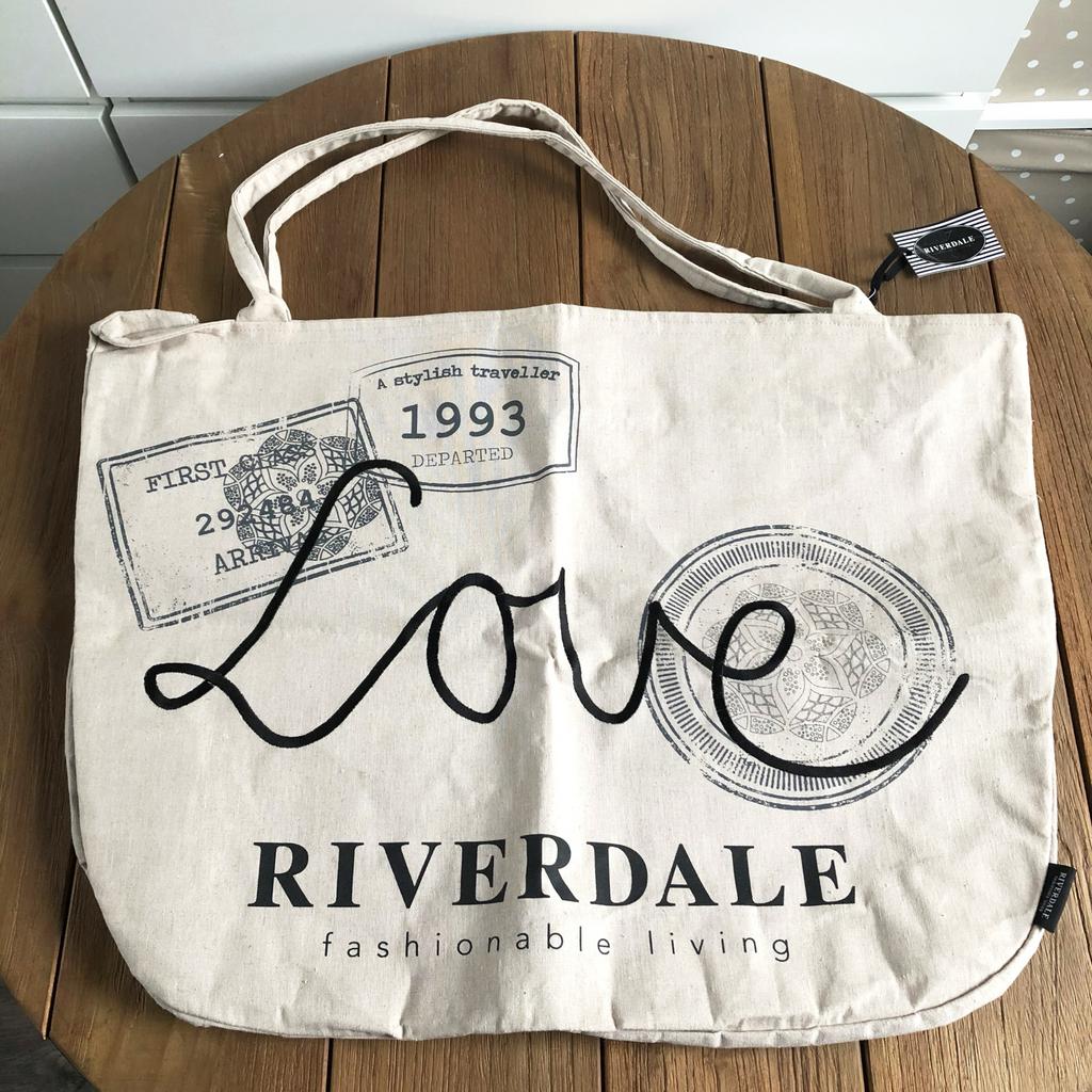 Riverdale 'Love' Shopper Tas - Nieuw met label, Ophalen of Verzenden, Nieuw, Beige, Overige merken
