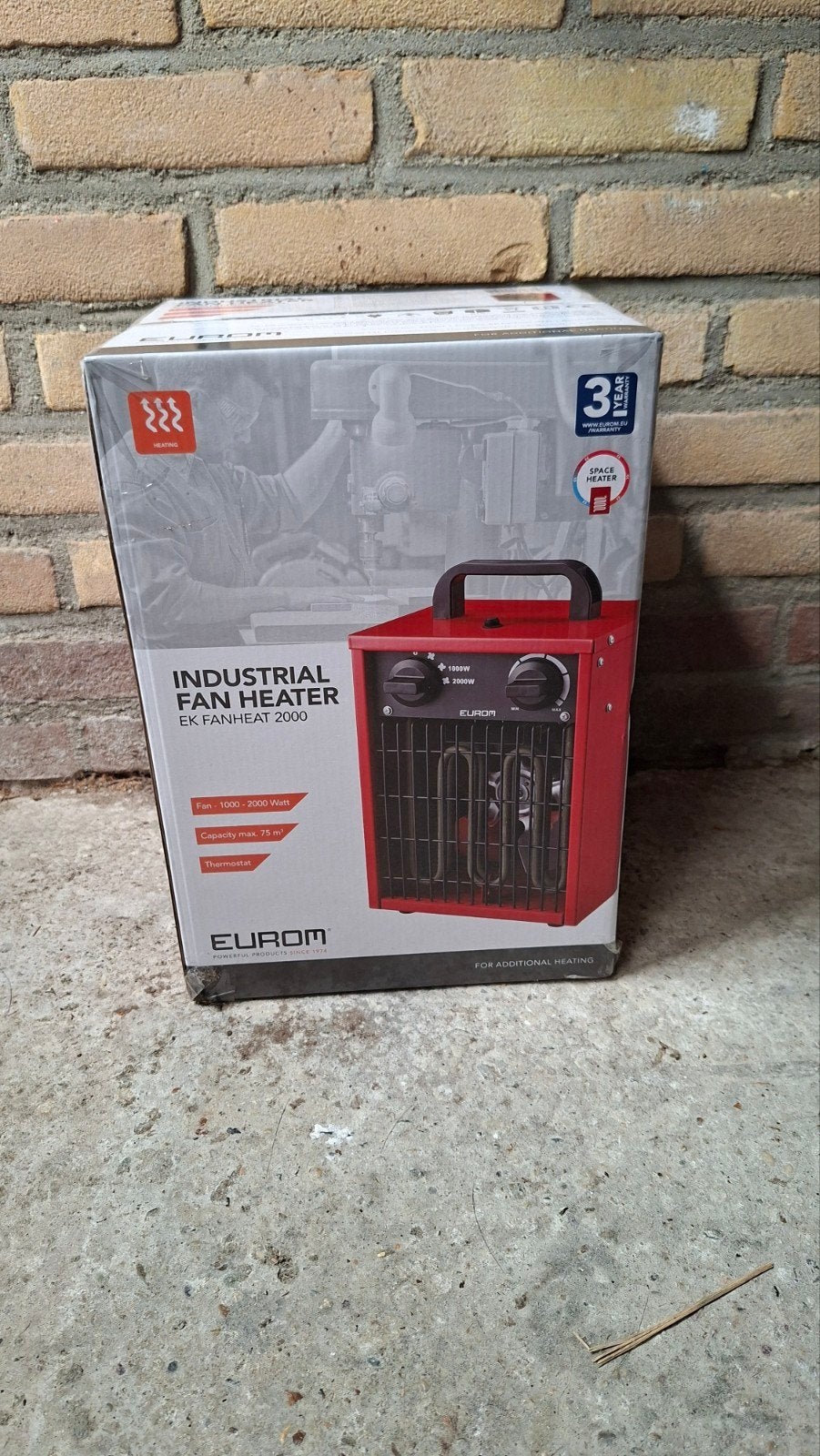 Eurom EK Fanheat 2000 Industriële Ventilatorkachel, 30 tot 80 cm, Minder dan 60 cm, Ophalen of Verzenden, Kachel