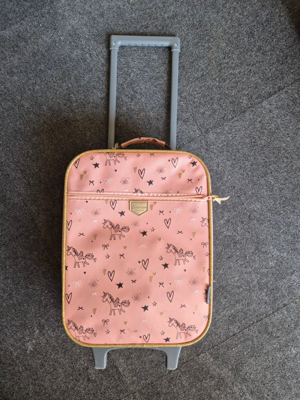 Kinder trolley roze met eenhoorns - Kidsroom, Ophalen of Verzenden, Zo goed als nieuw, Roze, Softcase
