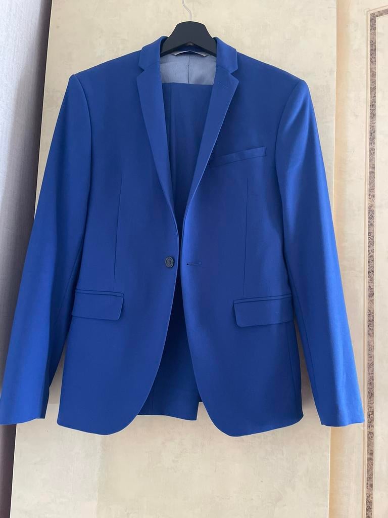 Zara kostuum,zara pak, Kleding | Heren, Ophalen of Verzenden, Zo goed als nieuw, Maat 46 (S) of kleiner, Blauw