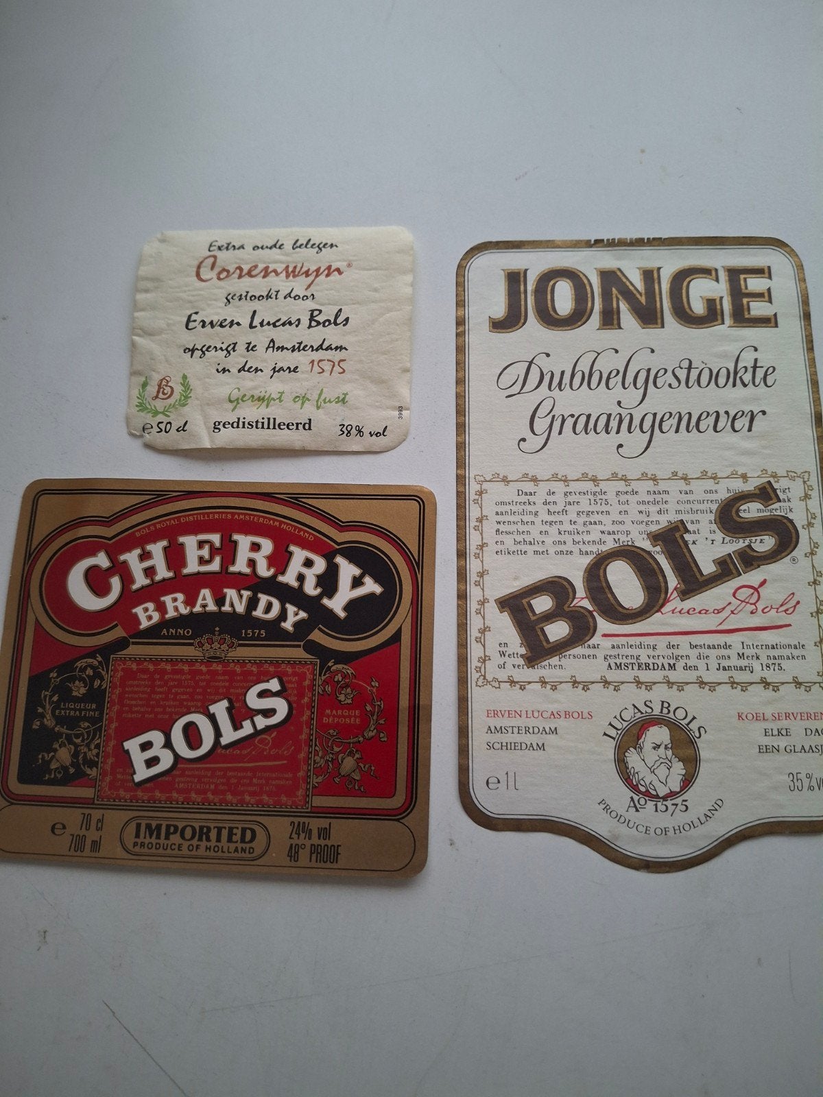 3 etiketten Bols., Verzamelen, Ophalen of Verzenden, Zo goed als nieuw, Overige typen