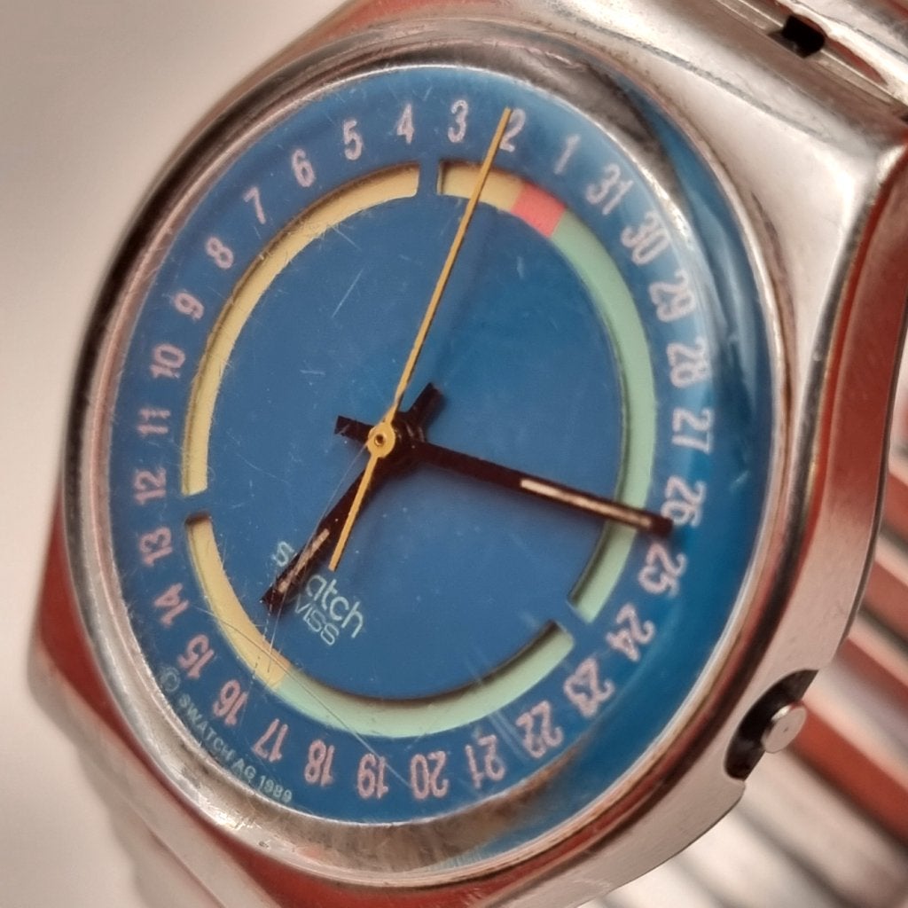 Swatch Stoplight S GY402 Vintage Horloge Zilver, Swatch, Gebruikt, https://www.swatch.com/nl-nl/contact.html, Jakob-StÃ¤mpfli-Strasse 94, 2502 Biel/Bienne, Zwitserland