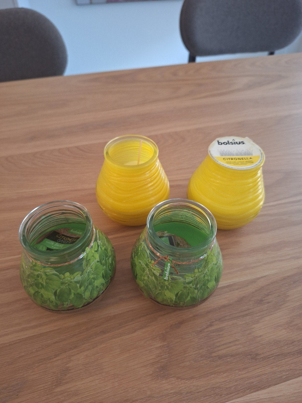 2 sets Bolsius Citronella tuinkaarsen - Nieuw, Overige materialen, Nieuw, Ophalen of Verzenden, Kaars