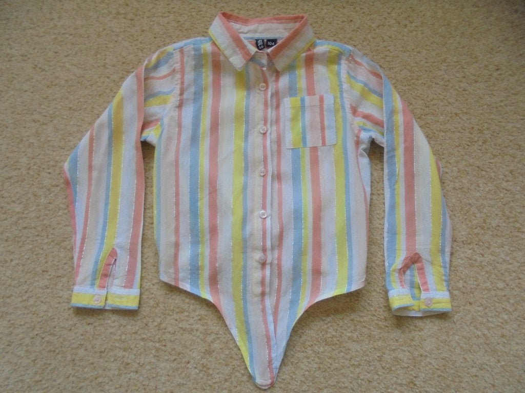Wit roze gele blouse, Meisje, Overhemd of Blouse, Ophalen of Verzenden, Zo goed als nieuw