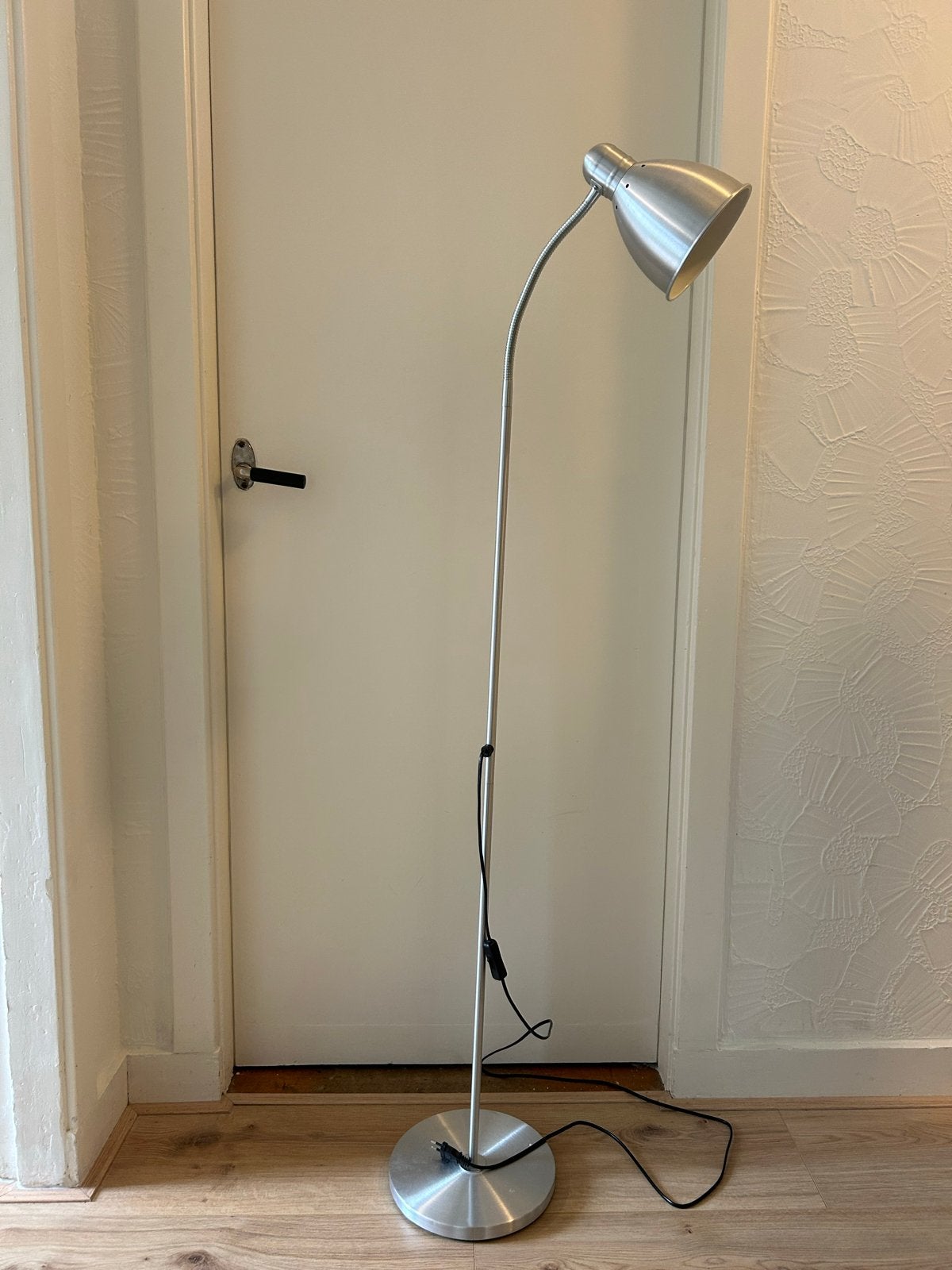 IKEA LERSTA Vloerlamp - Aluminium, verstelbaar, Ophalen, Gebruikt, Metaal, 100 tot 150 cm