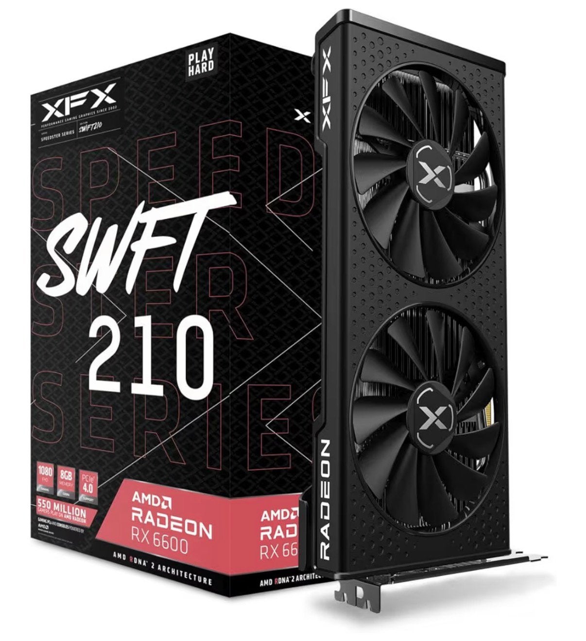 Radeon RX 6600 XT 8GB videokaart, Ophalen, Zo goed als nieuw, GDDR6, PCI-Express 4