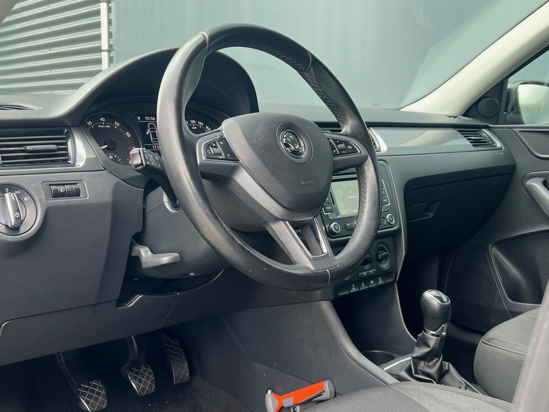 Skoda Rapid BWJ 2014 | 1.2TSI 86PK Ambition Bus | AIRCO | NA, Auto's, Voorwielaandrijving, Gebruikt, Zwart, 4 cilinders