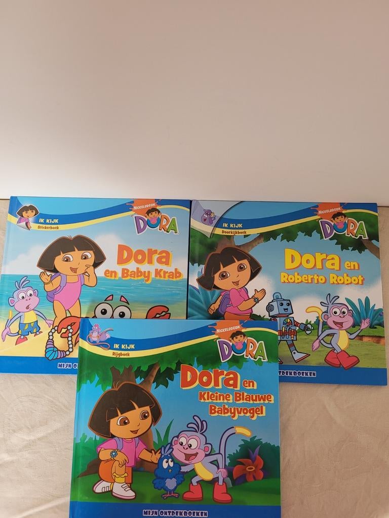 7 super leuke ontdekboekjes van Dora!, Ophalen of Verzenden, Gelezen, Fictie algemeen