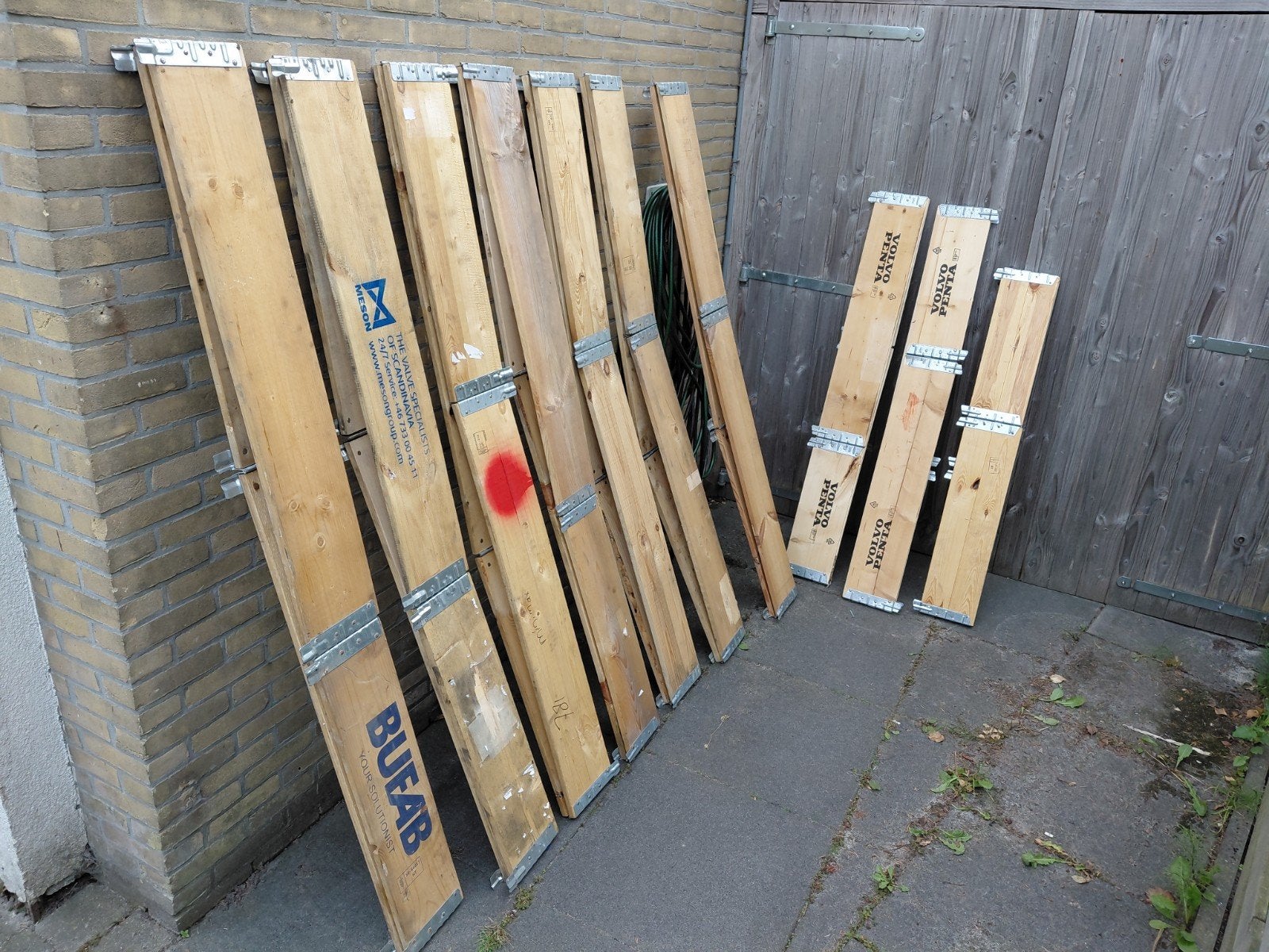 Palletranden euro pallet en kleinere maten.moestuin, Ophalen, Gebruikt, Minder dan 30 cm, Rechthoekig