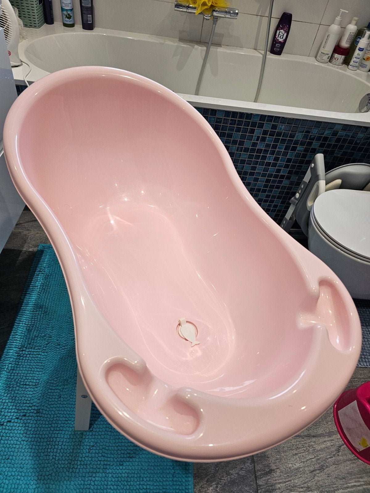 Roze babybadje, Zo goed als nieuw, Badje, Standaard, Ophalen