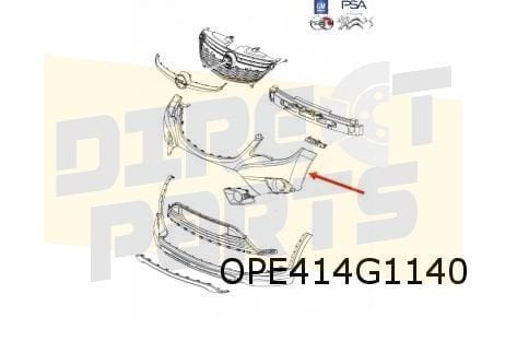 Opel Karl Rocks (3/17-9/19) voorbumper (te spuiten) Originee, -, -, Opel, Nieuw