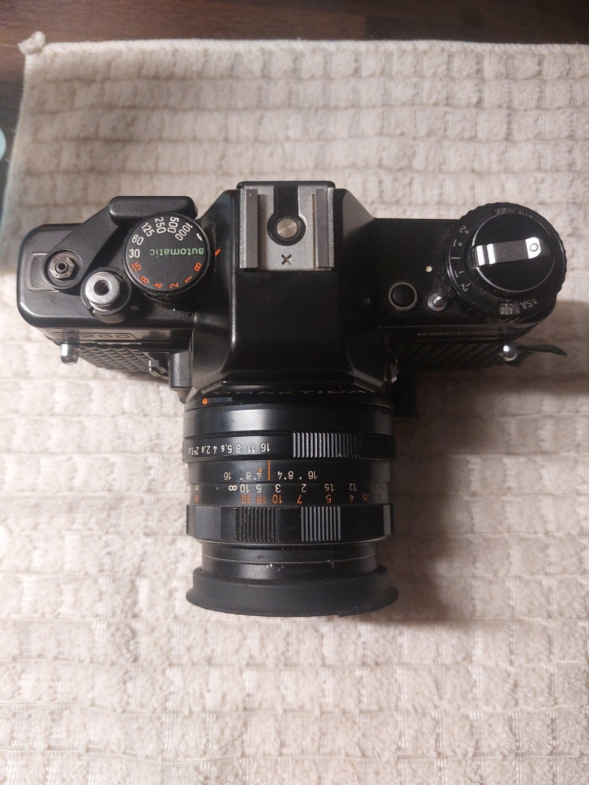 Vintage spiegelreflexcamera met lens, Audio, Tv en Foto, Fotocamera's Analoog, Ophalen of Verzenden, Gebruikt, Spiegelreflex, Overige Merken