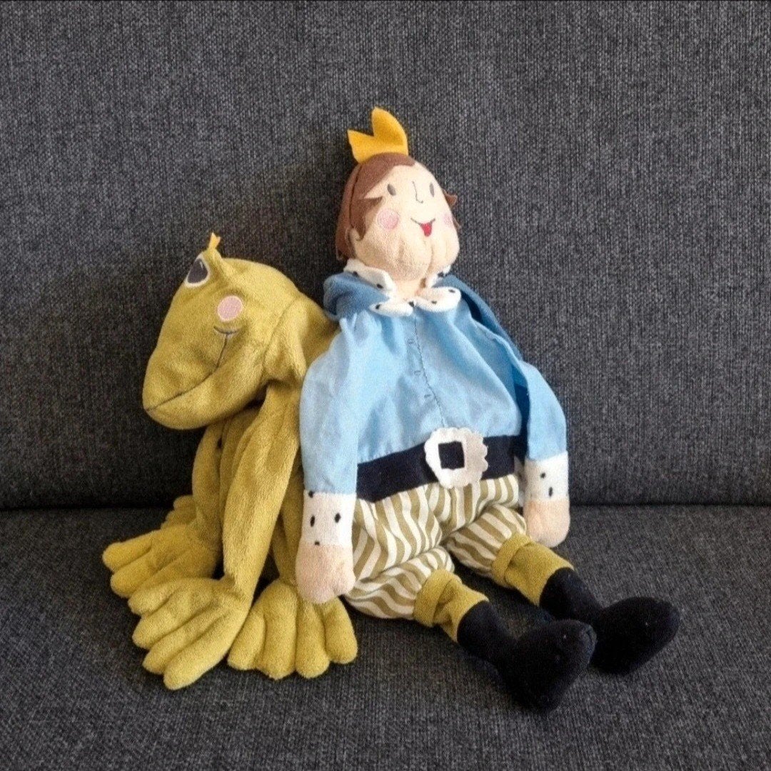 Omkeerbare kikker prins knuffel ikea frog prince, Ophalen of Verzenden, Zo goed als nieuw, Kikker