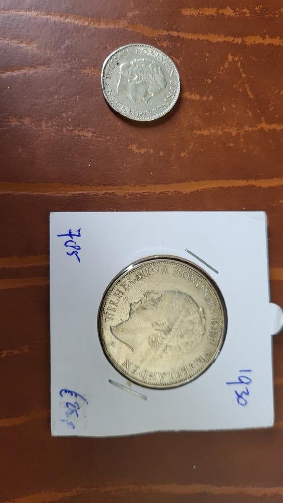Zilveren munten Wilhelmina en Juliana, Postzegels en Munten, Munten | Nederland, Setje, Zilver, Koningin Wilhelmina, Overige waardes