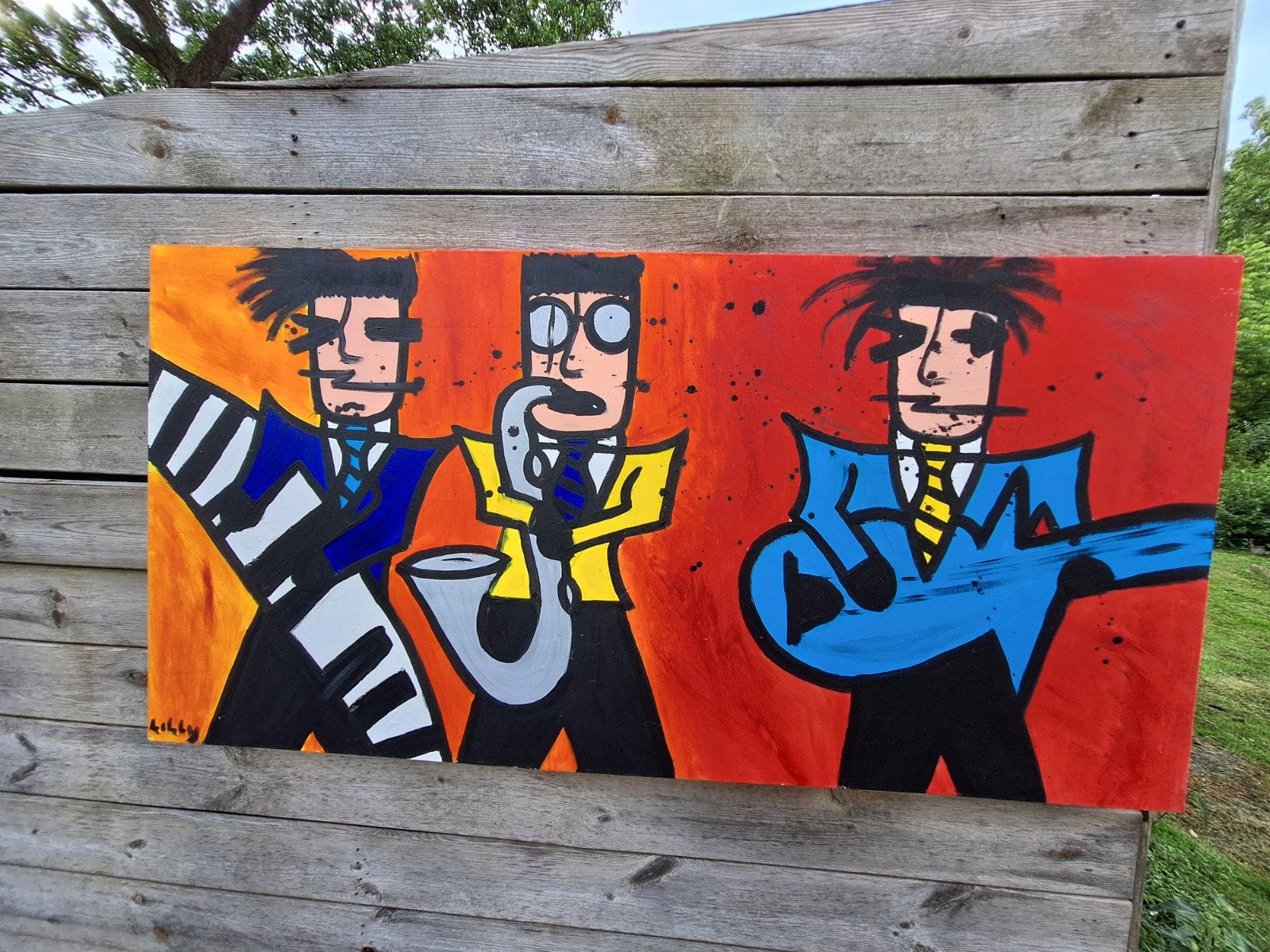 Pop Art Acryl op Canvas - Lilly Stijl Herman Brood, Antiek en Kunst, Ophalen