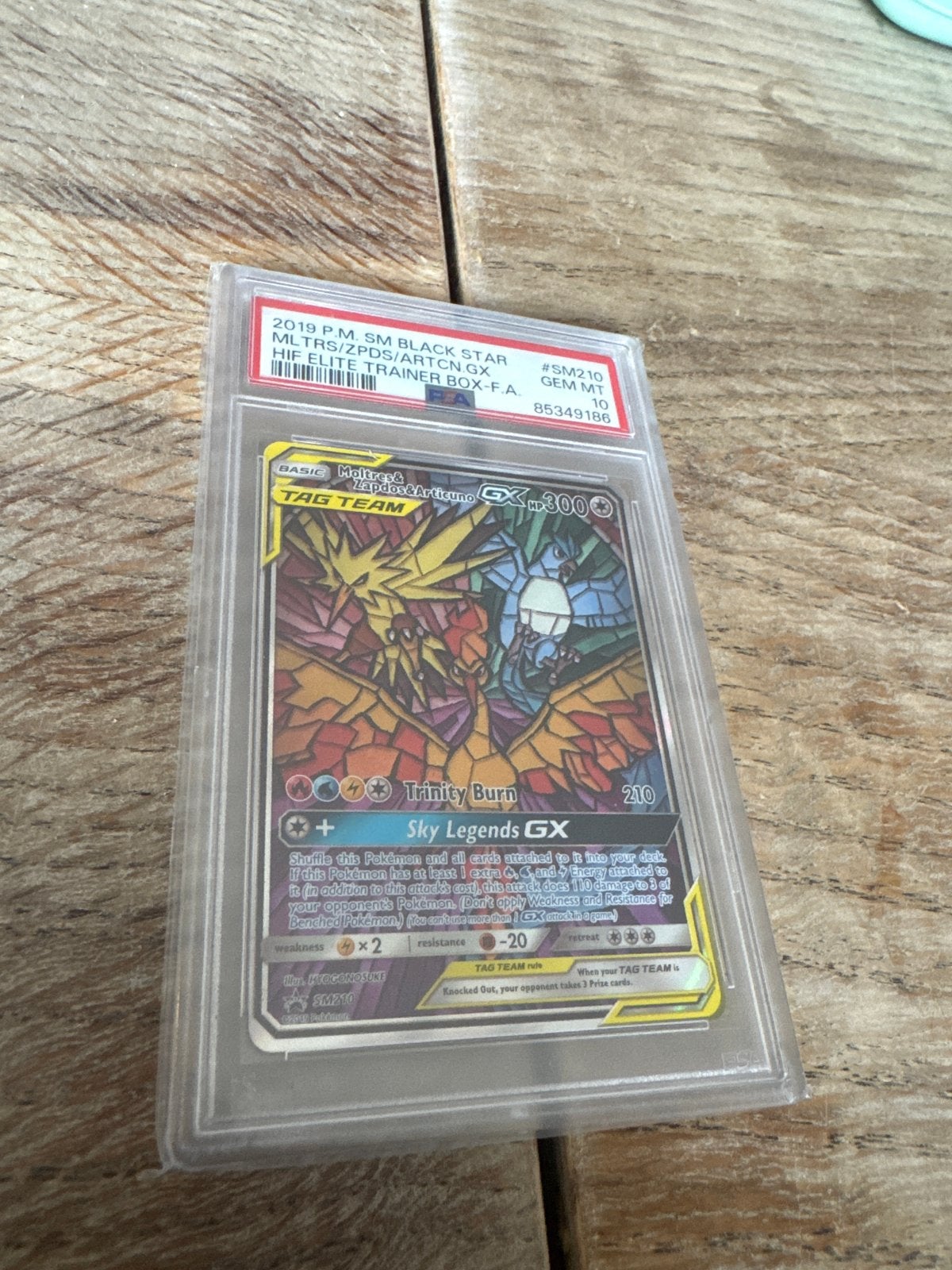 PSA10 Zapdos & Moltres & Articuno GX SM210 Full Art, Hobby en Vrije tijd, Verzamelkaartspellen | Pokémon, Ophalen of Verzenden