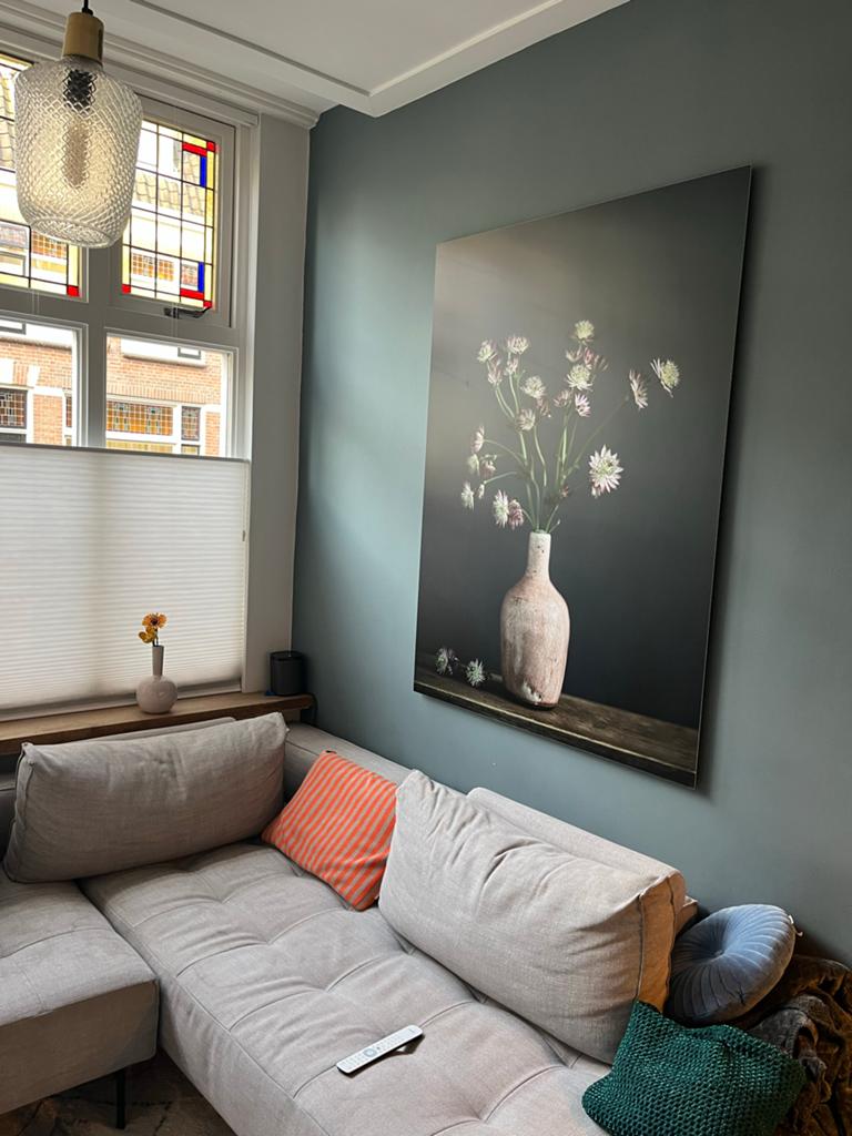 Grote wanddecoratie: Foto vaas met bloemen, Ophalen