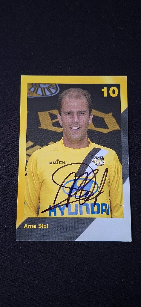Spelerskaart met handtekening; Arne Slot # NAC Feyenoord, Ophalen of Verzenden, Nieuw, NAC Breda, Spelerskaart