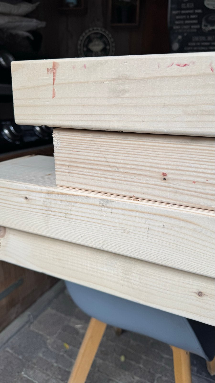 4 Badding balken 70x170mm, Lengte 250cm, Ophalen, Gebruikt, 200 tot 250 cm, 50 mm of meer