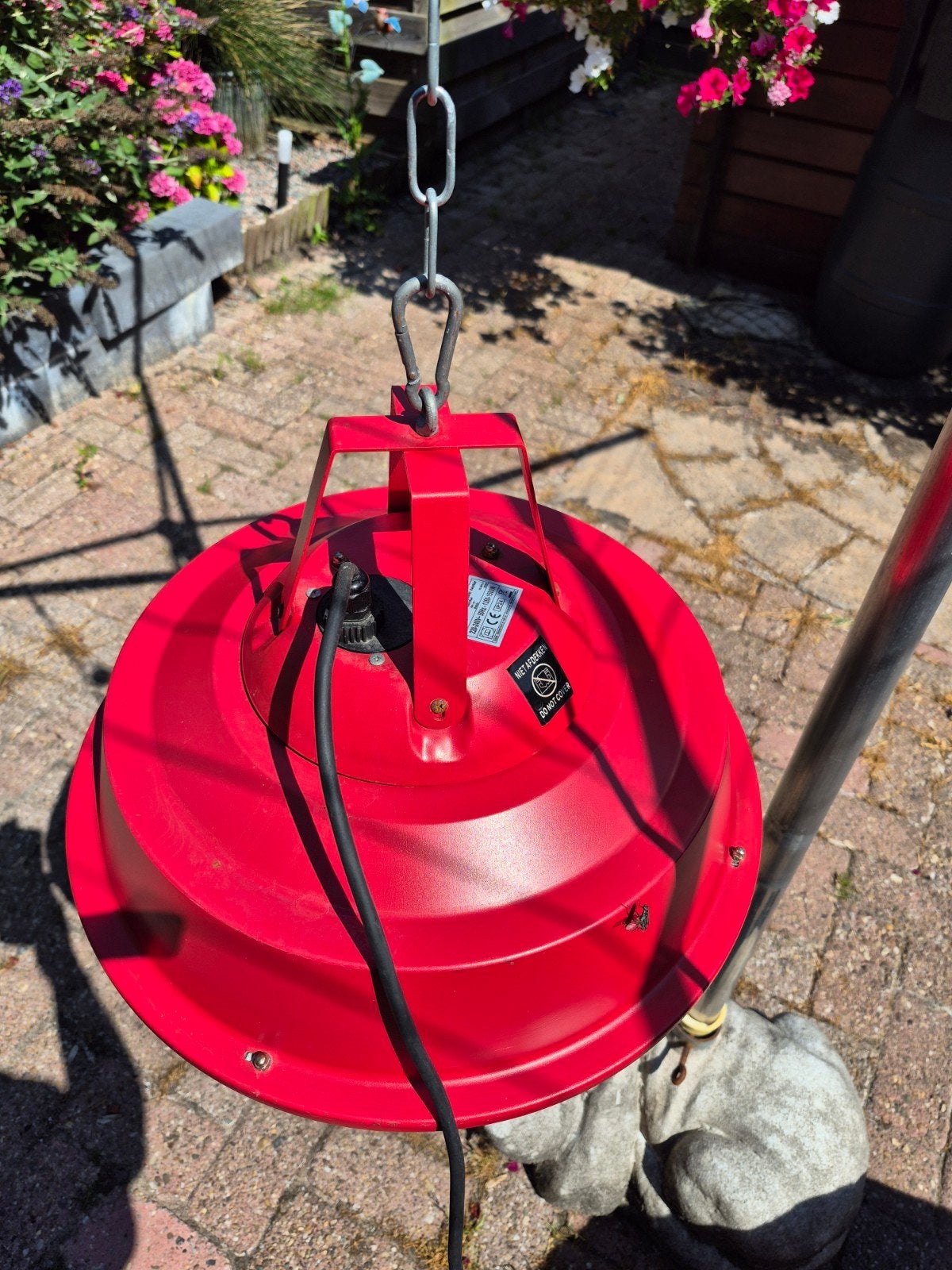 Eurom Partytent Heater / Terrasheater Rood 1500W, Plafond, Gebruikt, Waterbestendig, Ophalen