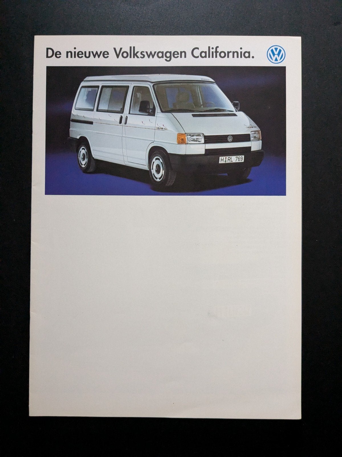 Brochure "De nieuwe Volkswagen California", Ophalen of Verzenden, Zo goed als nieuw, Volkswagen