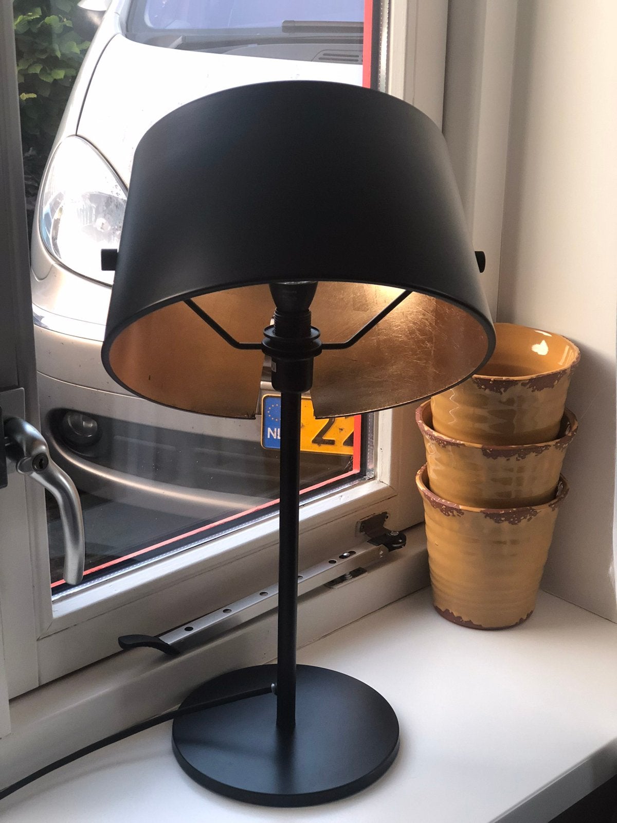 Uit de serie Woood van Kapenga, tafellamp en staande lamp, Ophalen, Overige merken, Zwart, Metaal