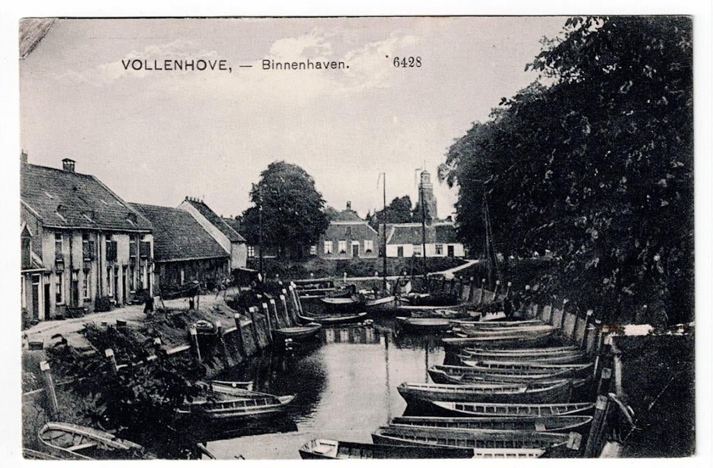 Vollenhove 1910. De Binnenhaven (boot)., Ophalen of Verzenden, Voor 1920, Ongelopen, Overijssel