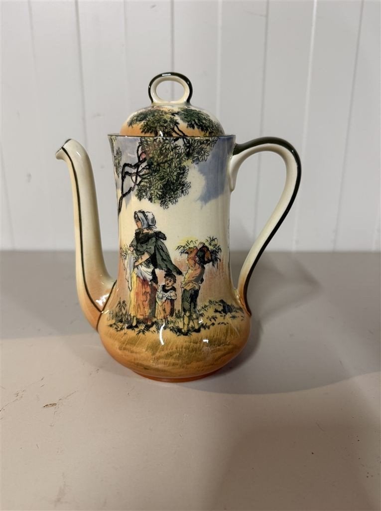 royal doulton old english scenes koffiepot, Ophalen of Verzenden, Zo goed als nieuw, Bord(en), Overige stijlen