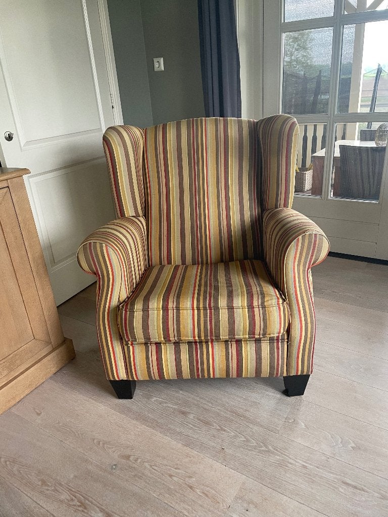 Oor fauteuil, Huis en Inrichting, Ophalen, Gebruikt, 75 tot 100 cm, Stof