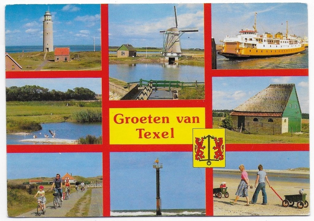Texel gelopen Ansichtkaart ( B2534, Ophalen of Verzenden, 1980 tot heden, Ongelopen, Waddeneilanden