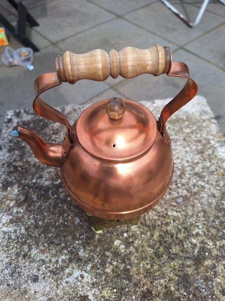 Uit grootmoeders tijd: Echte koperen waterketel van Maggi., Antiek en Kunst, Antiek | Koper en Brons, Ophalen, Koper