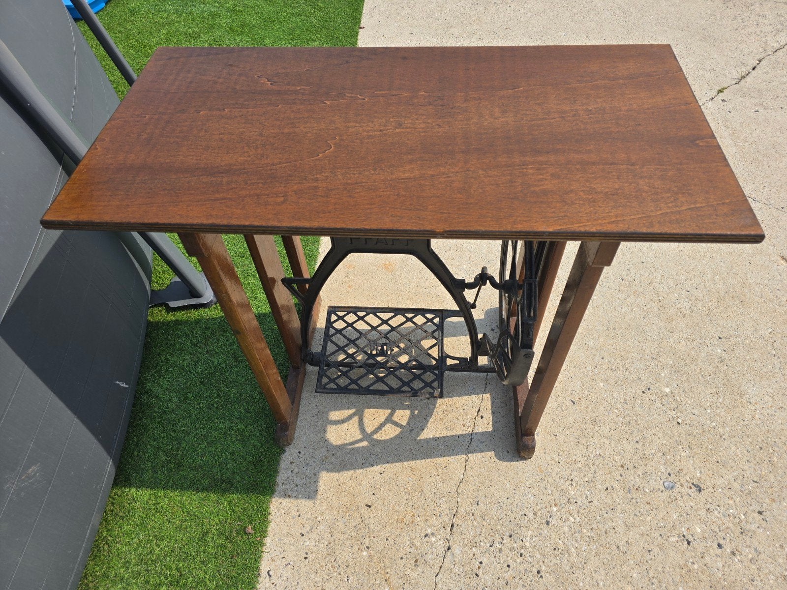 Antieke Pfaff naaimachine tafel - decoratief onderstel, Ophalen