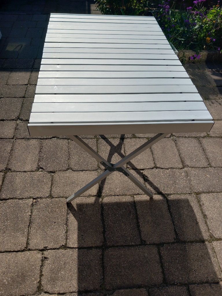 Campingtafel Human Nature 108,5 x 70 cm oprolbaar aluminium, Ophalen of Verzenden, Gebruikt, Campingtafel