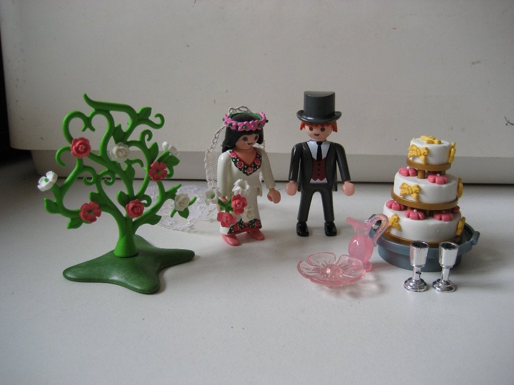 playmobil bruidspaar met taart, Ophalen of Verzenden, Zo goed als nieuw