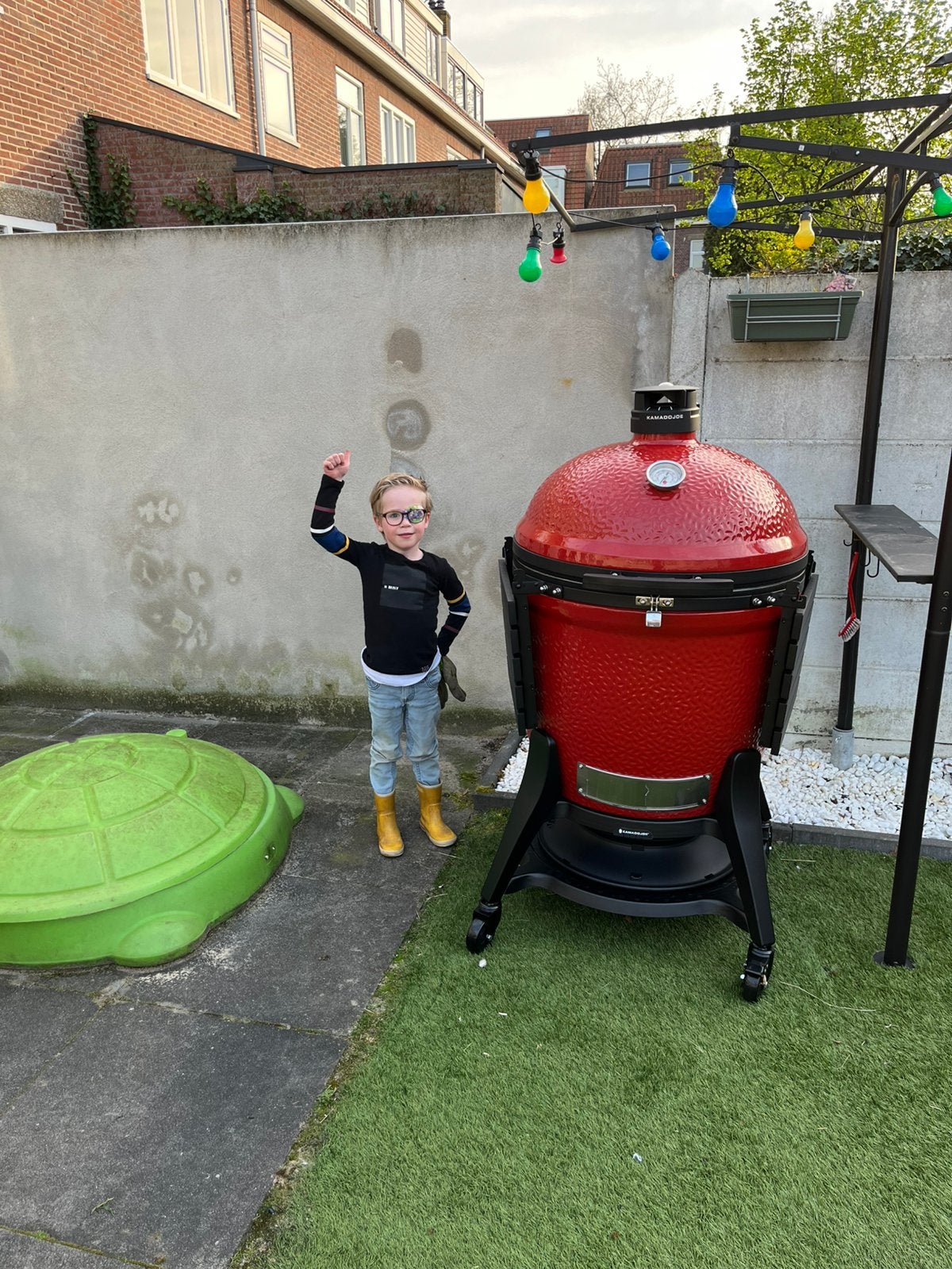 Kamado Big Joe III, Tuin en Terras, Houtskoolbarbecues, Zo goed als nieuw, Ophalen