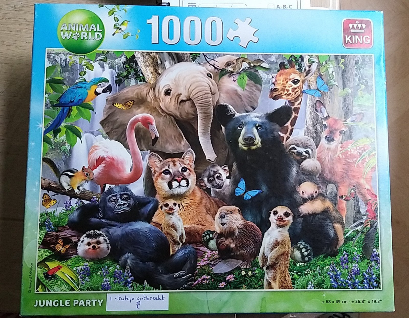 King Legpuzzel Animal World Jungle Party 1000 stukjes, Ophalen of Verzenden
