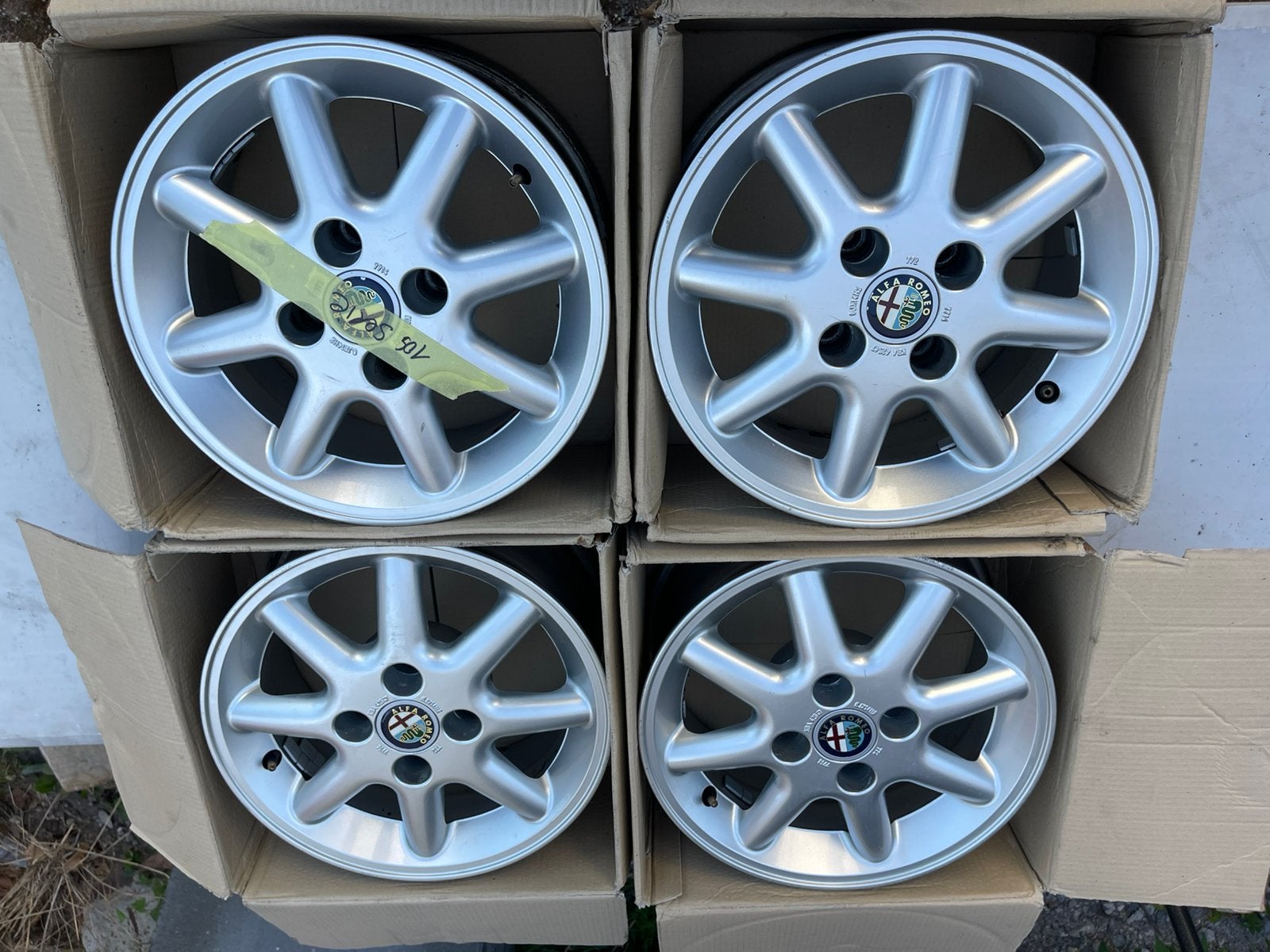 Set velgen voor Alfa Romeo 105 model Giulia-gt-spider, Ophalen, Gebruikt