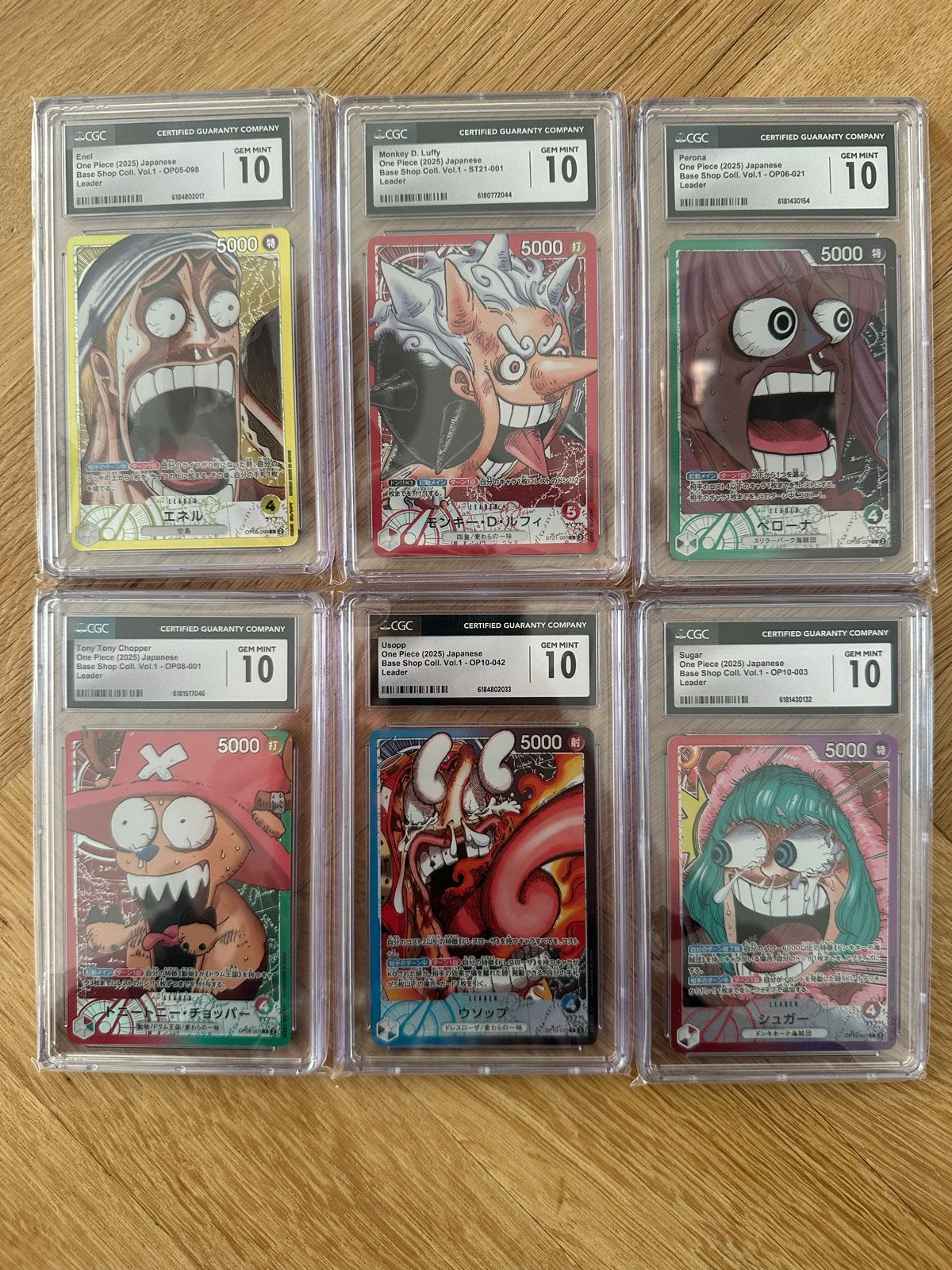 One Piece Base Shop Collection Vol. 1 - 6x CGC 10 Leaders, Ophalen of Verzenden, Nieuw