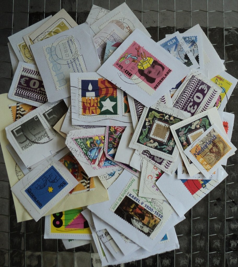 7225 ca 100x onafgeweekt nederland, Ophalen of Verzenden, Gestempeld