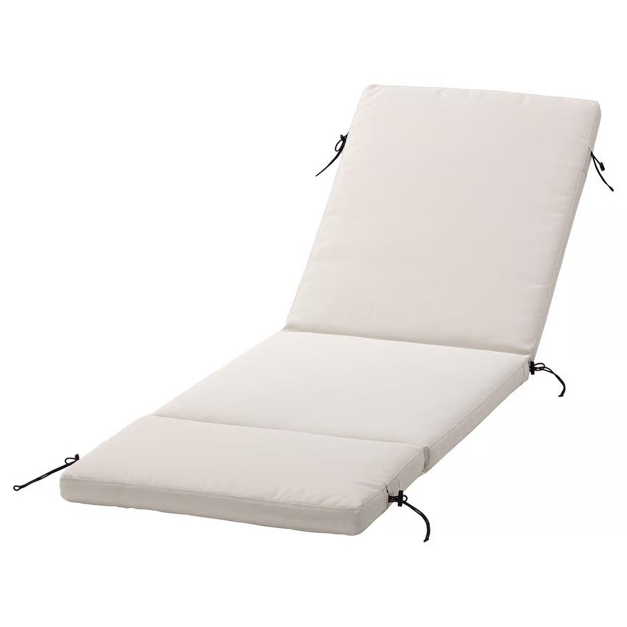 2x IKEA FRÖSÖN/DUVHOLMEN Kussen voor ligbed, beige, 190x60 c, Ophalen of Verzenden, Zo goed als nieuw, Overige materialen