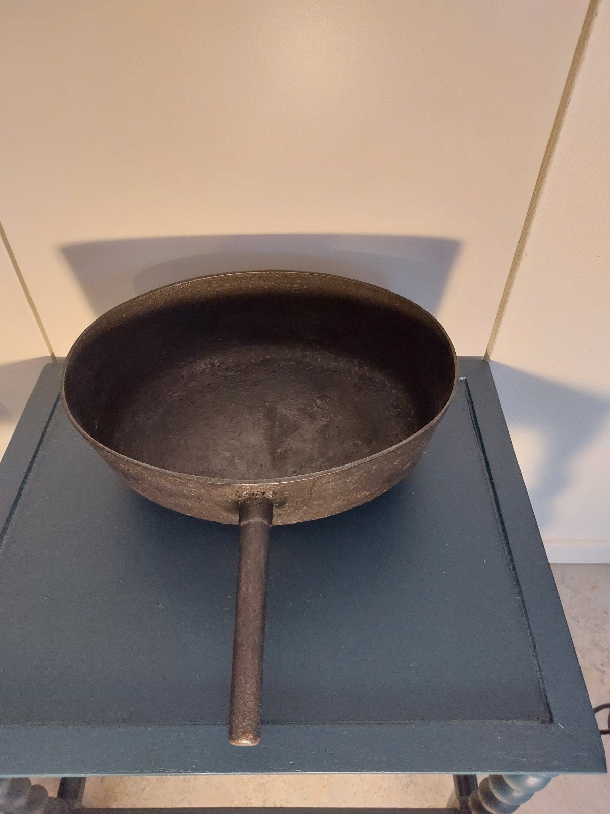 Ovale Smeedijzeren Pan met Steel - 33x22x15cm, Ophalen of Verzenden