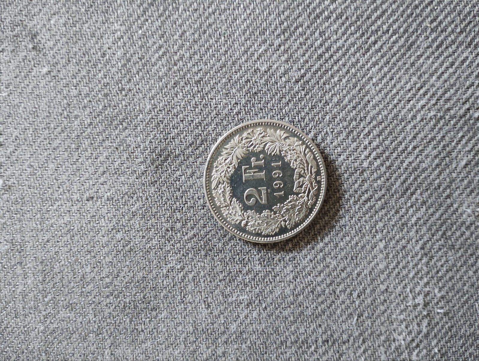 Zwitserse 2 Franken munt 1991 (M-0178), Postzegels en Munten, Ophalen of Verzenden, Overige landen, Losse munt