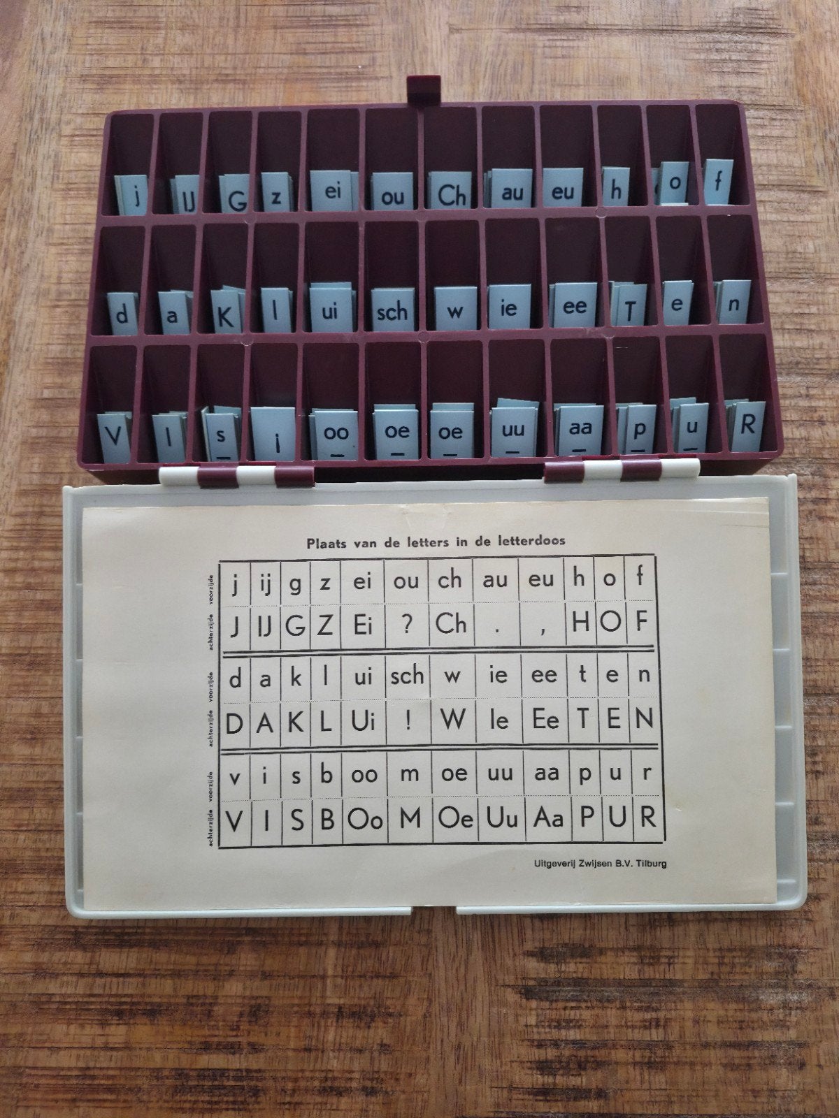 Vintage Letterdoos Zwijsen - Taal en Lezen, Ophalen of Verzenden, Gebruikt, Taal en Lezen