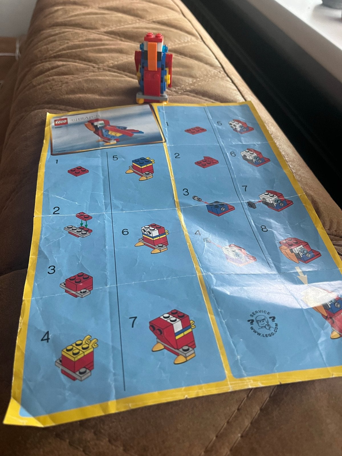 Lego Creator 30021 Papegaai - 100% compleet met instructies, Ophalen of Verzenden, Zo goed als nieuw, Lego